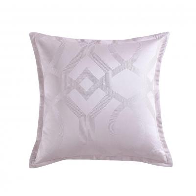 Platinum Seville Blush Yarn Dyed Metallic Jacquard European Pillowcase 65x65cm | Blush